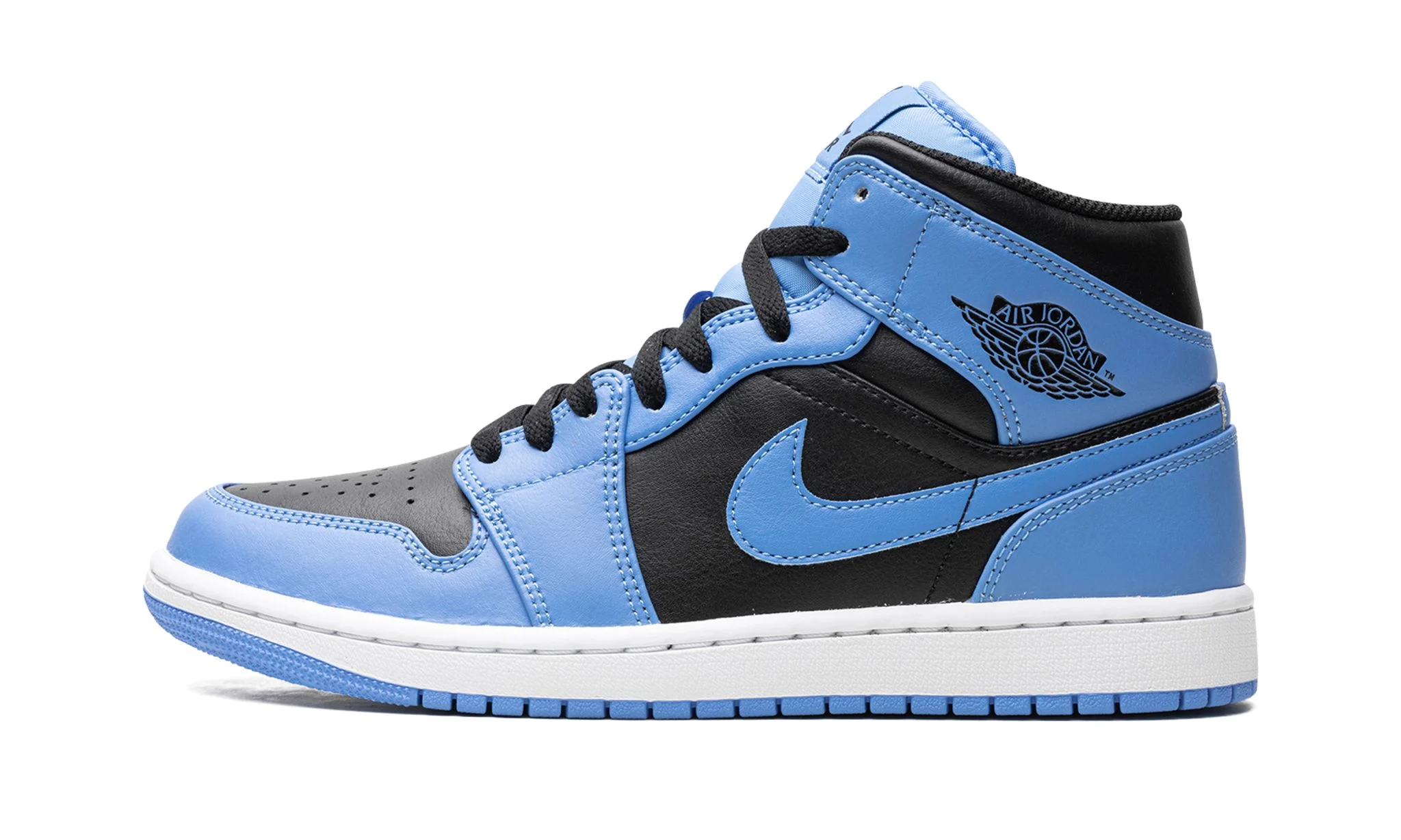 Air Jordan 1 Mid 'University Blue Black' Reps 