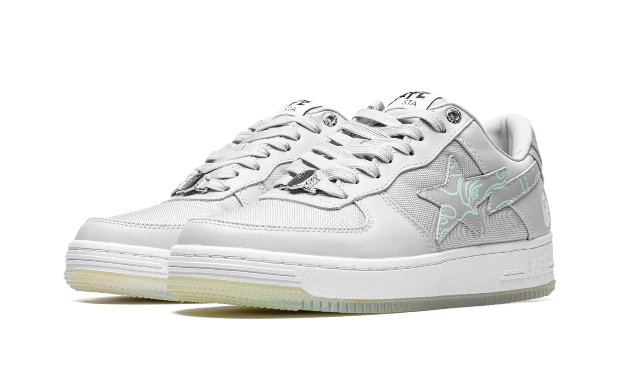 A Bathing Ape Bape SK8 Sta 'Grey' Reps 