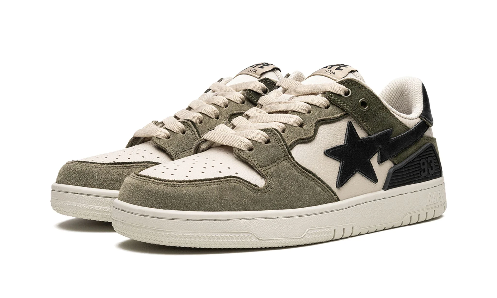 A Bathing Ape Bape SK8 Sta 'Olive Darb' Reps 