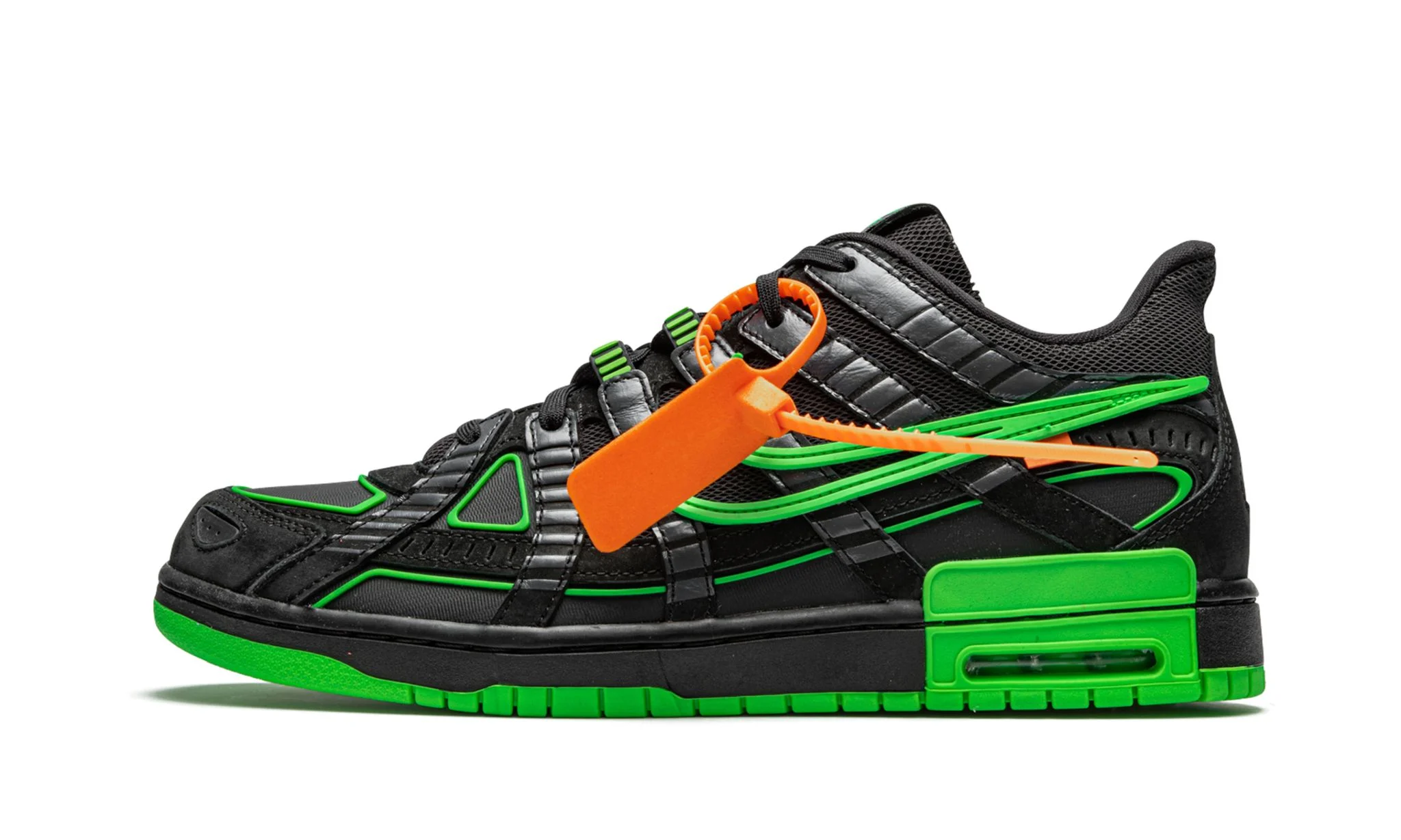 Off-White x Air Rubber Dunk 'Green Strike' Reps 