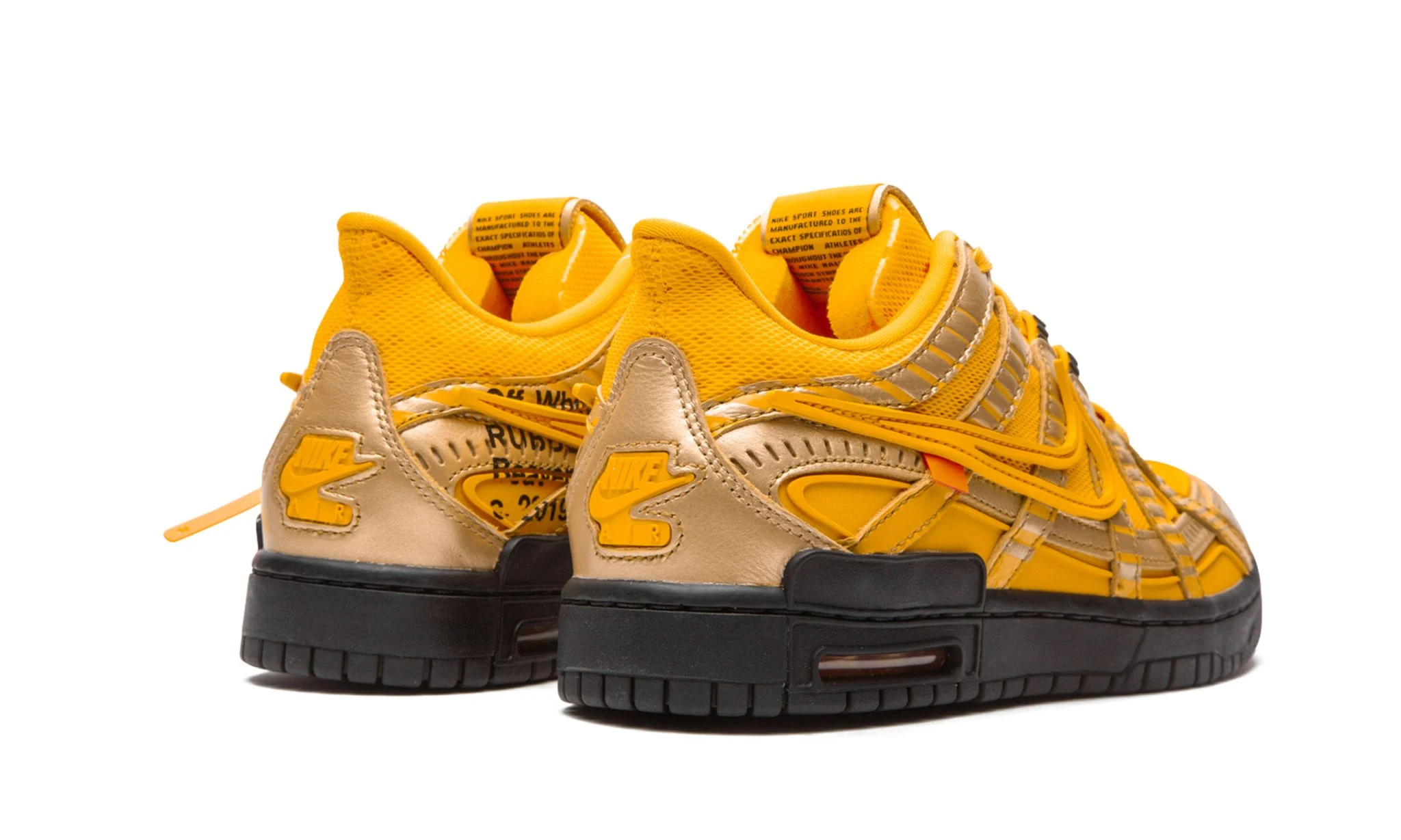 Off-White x Air Rubber Dunk 'University Gold' Reps 